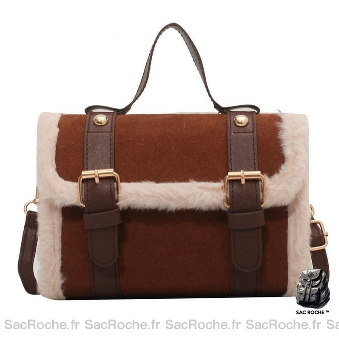 Sac À Main Cartable Femme Abordable Marron Main Femme