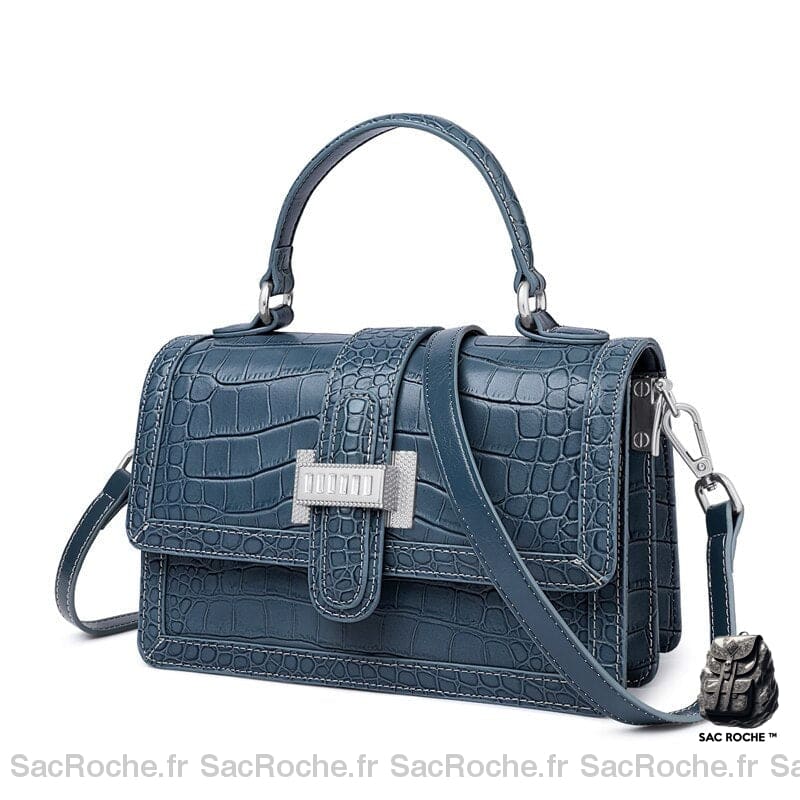 Sac À Main Croco Femme Bleu Main Femme