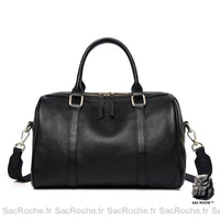 Sac à main cuir bowling femme - modèle Noir - Sac Roche ™