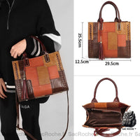 Sac à main cuir coloré original femme - modèle 1 - Sac Roche ™