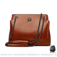 Sac à main cuir femme - modèle Marron - Sac Roche ™