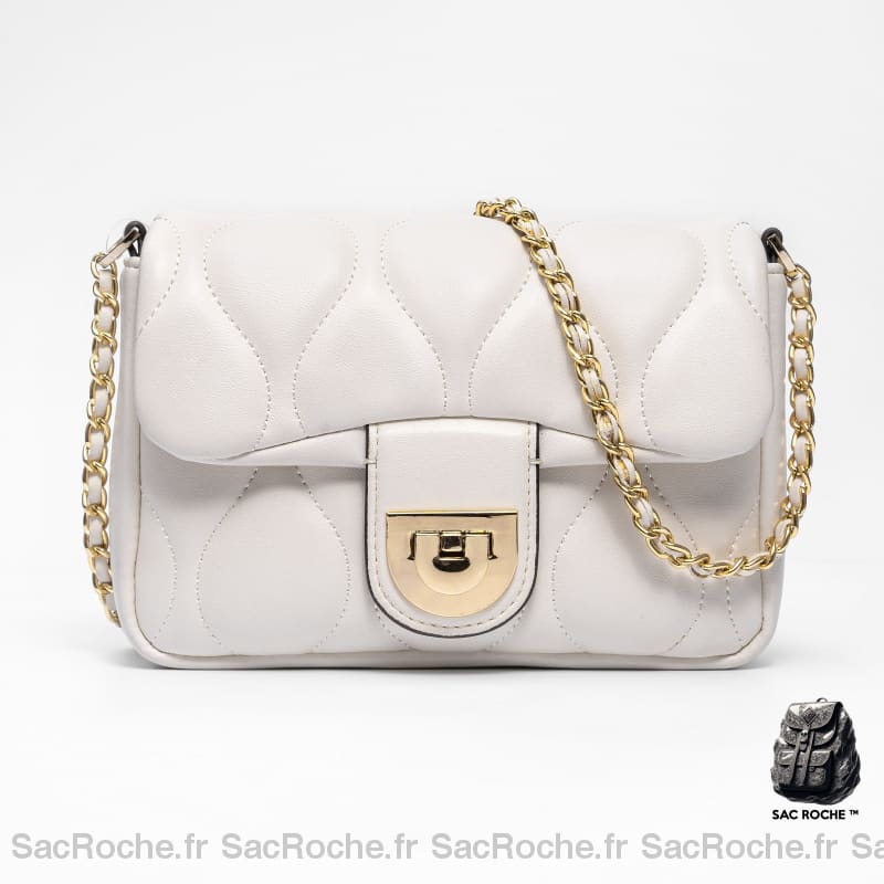 Sac À Main Cuir Femme Moderne Blanc