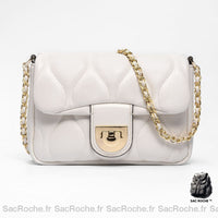 Sac à Main Cuir Femme Moderne - modèle Blanc - Sac Roche ™