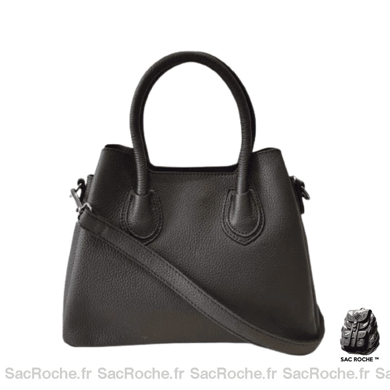 Sac À Main Cuir Femme Noir / 32X27X12Cm