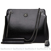 Sac à main cuir femme - modèle Noir - Sac Roche ™