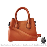 Sac À Main Cuir Femme Orange / 32X27X12Cm