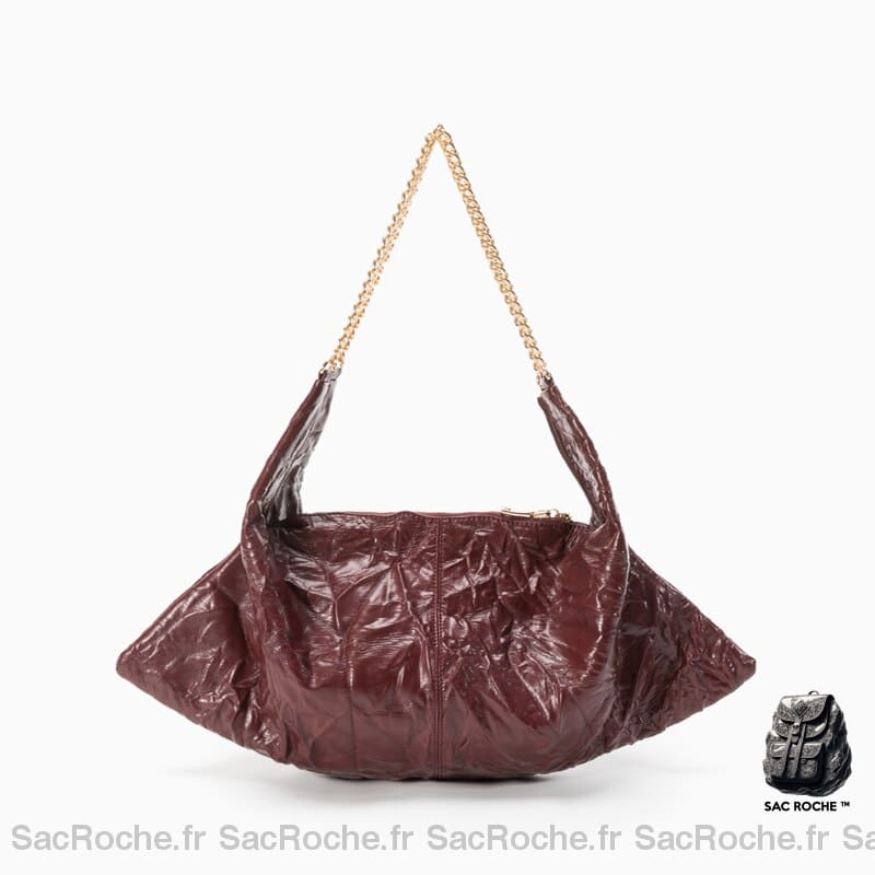 Sac À Main Cuir Femme Spacieux Bordeaux