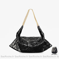 Sac à Main Cuir Femme Spacieux - modèle Noir - Sac Roche ™