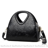 Sac à main cuir luxe - modèle Noir - Sac Roche ™
