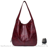 Sac à main cuir noir élégant - modèle Rouge - Sac Roche ™