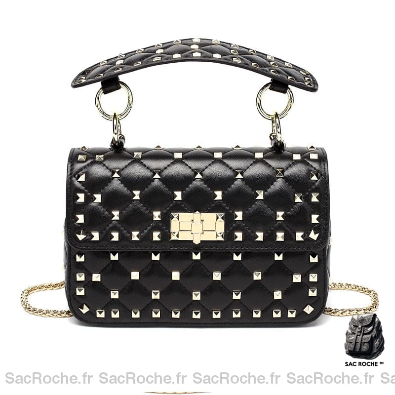Sac À Main Cuir Noir Femme Noir / 21X6X13Cm Main Femme