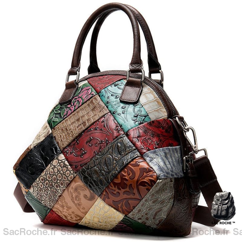 Sac À Main Cuir Patchwork Femme Original Sac Main Femme