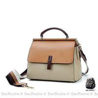 Sac à main cuir véritable petit - modèle Marron - Sac Roche ™