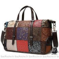Sac À Main En Cuir Patchwork Pour Femme Sac Main Femme