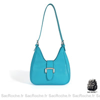 Sac à main épaule femme - modèle Bleu ciel / 25x8x15cm - Sac Roche ™