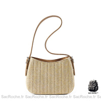Sac à Main Estival en Paille - Fait Main - modèle Camel - Sac Roche ™