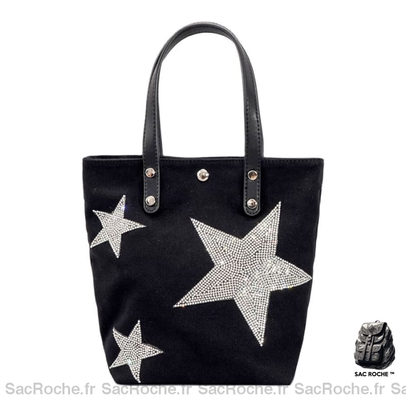 Sac A Main Etoiles Femme Noir À