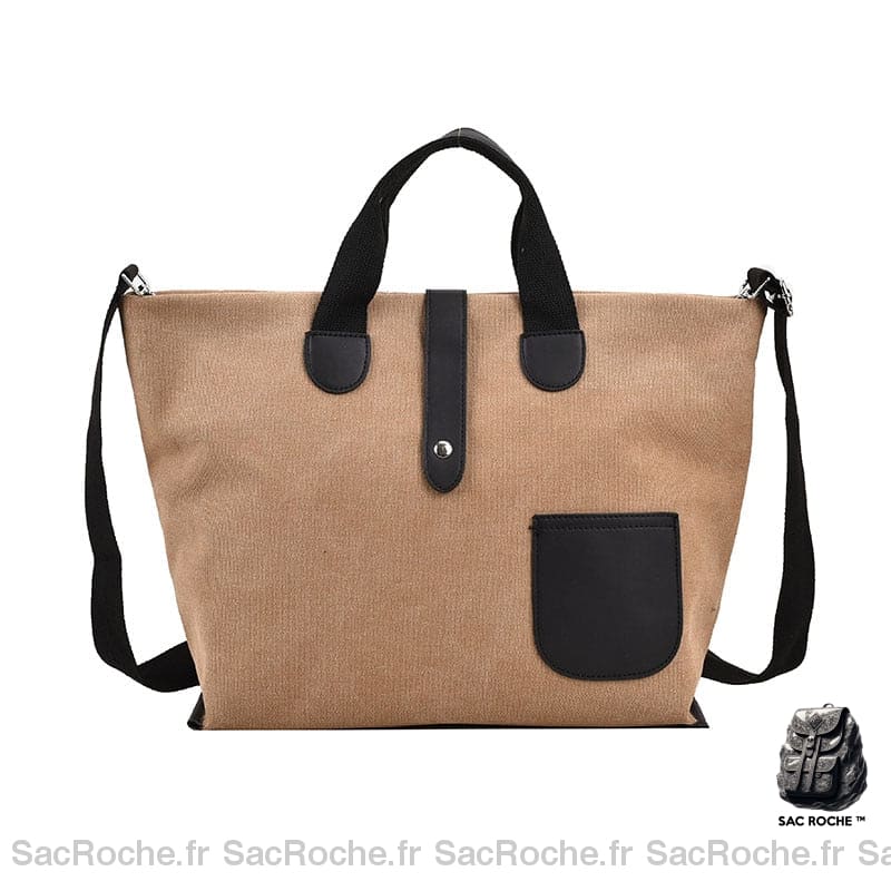 Sac À Main Femme Avec Poche Extérieure Kaki / 46X29X14Cm Main Femme