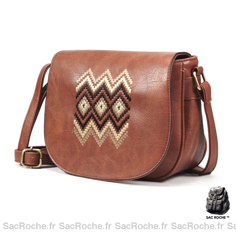 Sac À Main Femme Bohème Vintage Marron Clair Sac