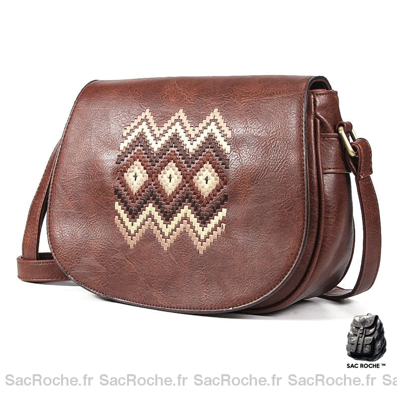 Sac À Main Femme Bohème Vintage Marron Foncé Sac