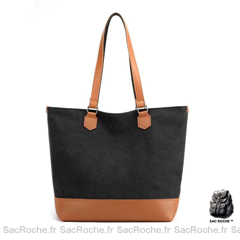 Sac À Main Femme Cabas Moderne Noir / 33X17X36Cm