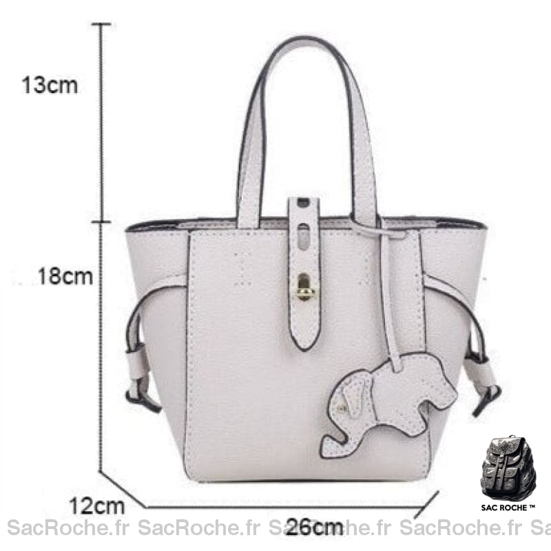 Sac À Main Femme Cabas Petit Blanc