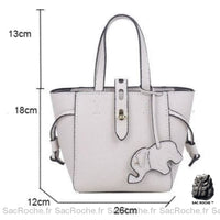 Sac à Main Femme Cabas Petit - modèle Blanc - Sac Roche ™