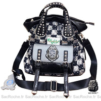 Sac à main femme carreaux noir blanc - Sac Roche ™