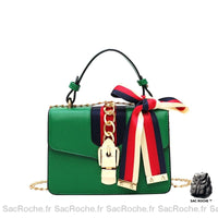 Sac à main femme cartable petit - modèle Vert - Sac Roche ™