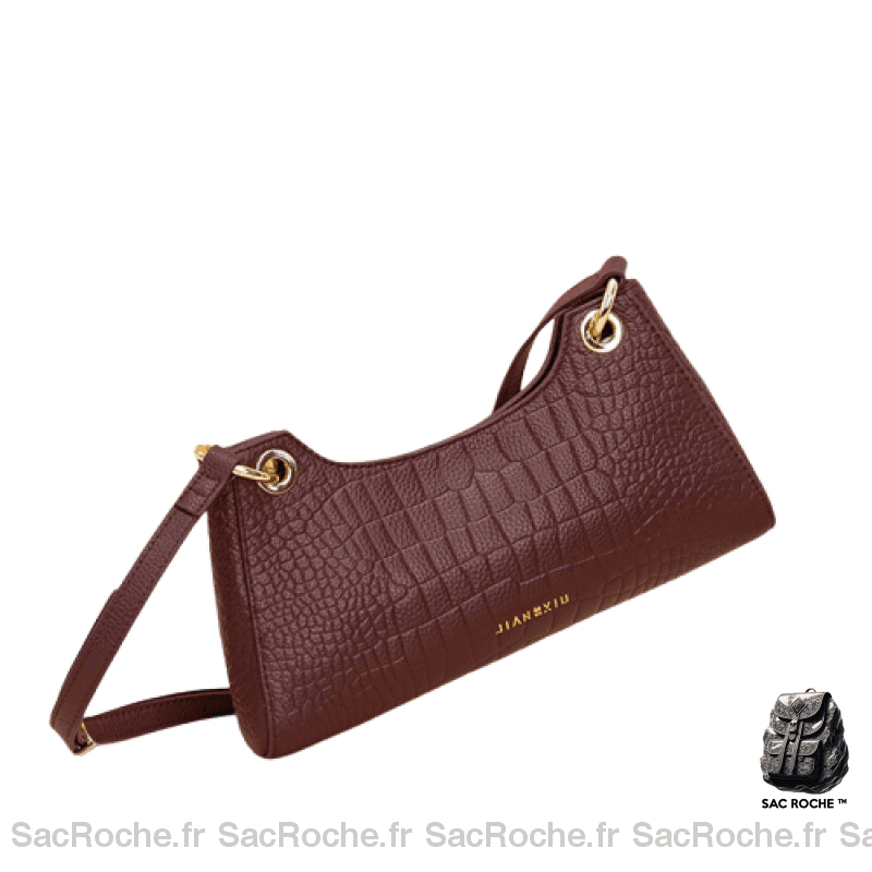 Sac À Main Femme Cuir Burgundy / 29X15X5Cm