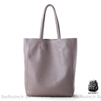 Sac à main femme cuir grand - modèle Gris - Sac Roche ™