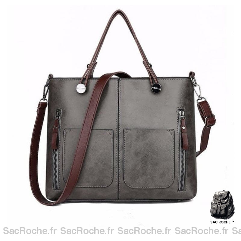 Sac À Main Femme Élégant Gris / 31X26X12Cm Main Femme