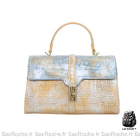 Sac À Main Femme Élégant Jaune Bleu / 29X12X18Cm