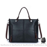 Sac à main femme élégant - modèle Noir / 31x26x12cm - Sac Roche ™