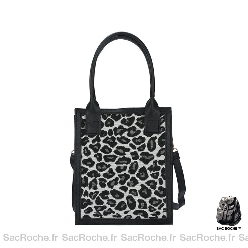 Sac À Main Femme Élégant Noir Léopard / 19X23X7Cm Main Femme