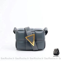 Sac à main Femme en cuir - modèle Gris / 15x11x7cm - Sac Roche ™