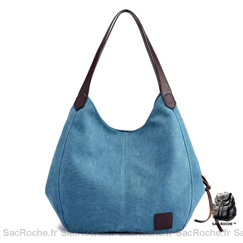 Sac À Main Femme En Cuir Véritable Bleu Ciel Main Femme