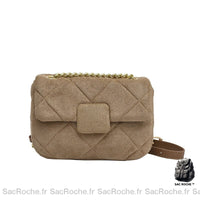 Sac à main femme épaule - petit - modèle Kaki / 12x19x7cm - Sac Roche ™