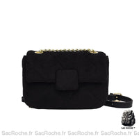 Sac à main femme épaule - petit - modèle Noir / 12x19x7cm - Sac Roche ™