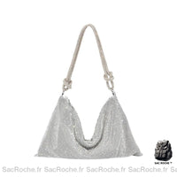 Sac à Main Femme Étincelant - modèle Gris - Sac Roche ™