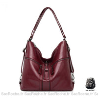 Sac à Main Femme Fermeture Éclair - modèle Rouge / 39x28x11cm - Sac Roche ™