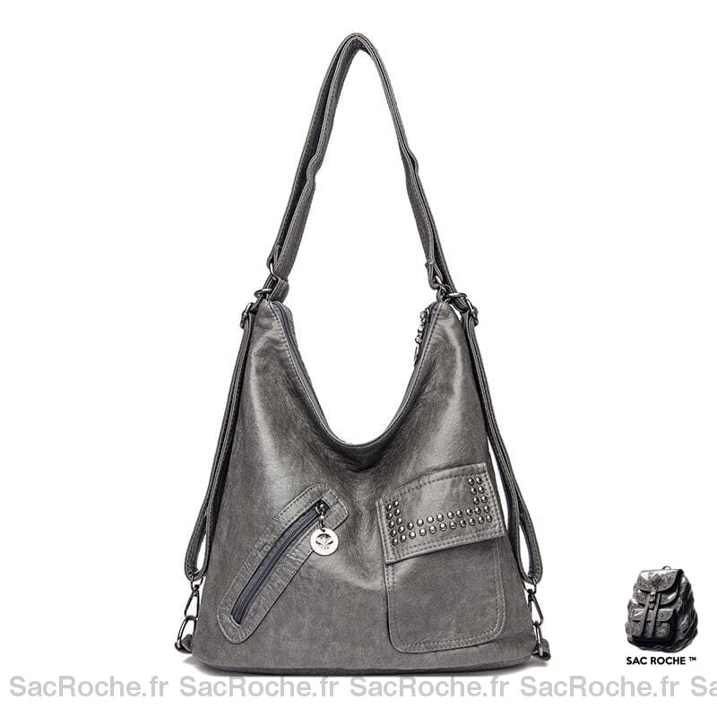 Sac À Main Femme Fermeture Lycée Gris Main Femme