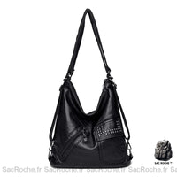 Sac à main femme fermeture lycée - modèle Noir - Sac Roche ™