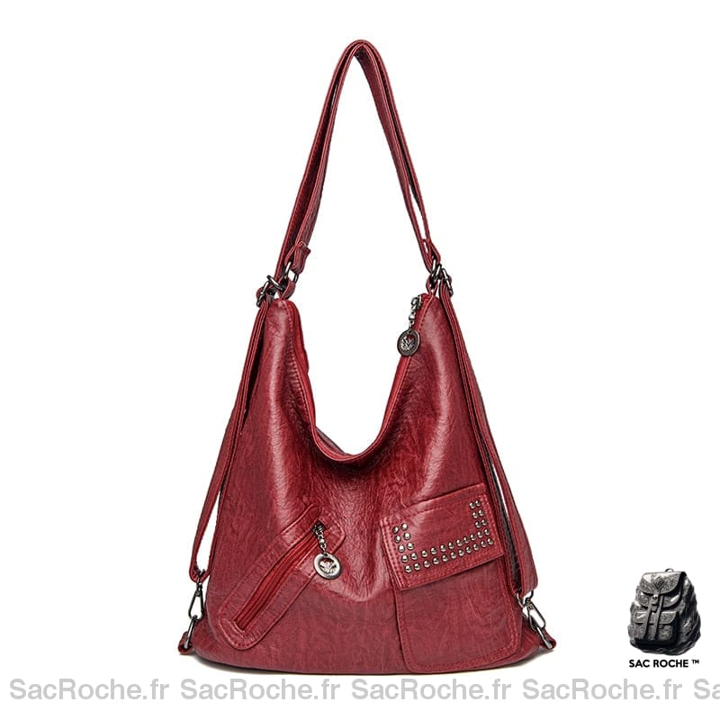 Sac À Main Femme Fermeture Lycée Rouge Main Femme