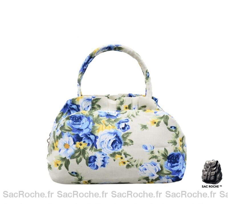 Sac À Main Femme Fleur Pas Cher Bleu Ciel / 22Cmx12Cmx13Cm Main Femme