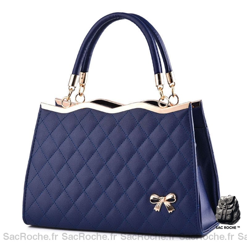 Sac À Main Femme Léger Chic Bleu Marine / 30X11X20 Cm Main Femme