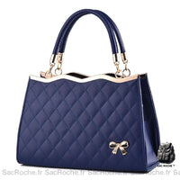 Sac à main femme léger chic - modèle Bleu marine / 30x11x20 cm - Sac Roche ™