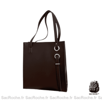 Sac à main femme lycée en faux cuir - modèle Café - Sac Roche ™