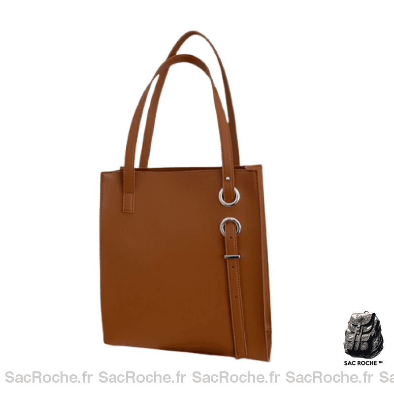 Sac À Main Femme Lycée En Faux Cuir Camel Main Femme