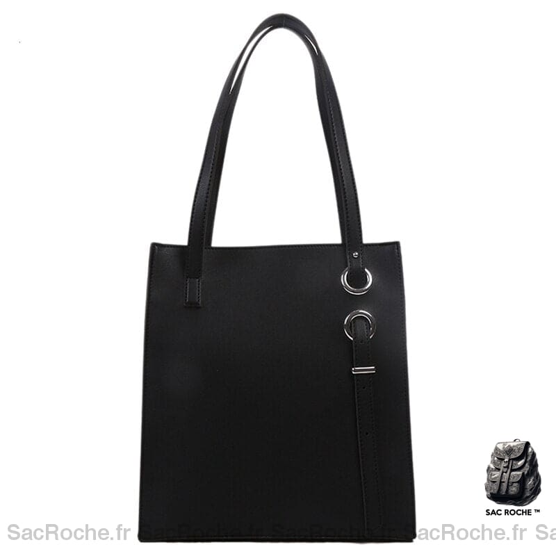 Sac À Main Femme Lycée En Faux Cuir Noir Main Femme